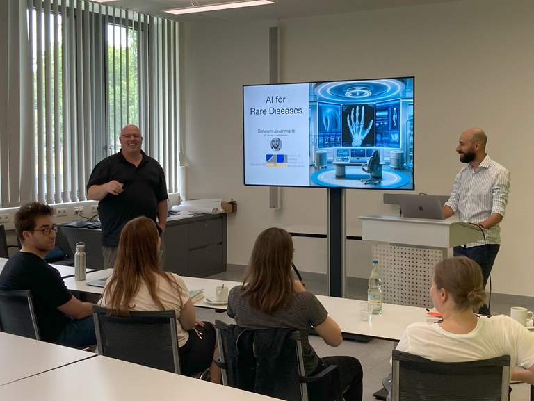Behnam Javanmardi with BCML Speaker Jan Hasenauer